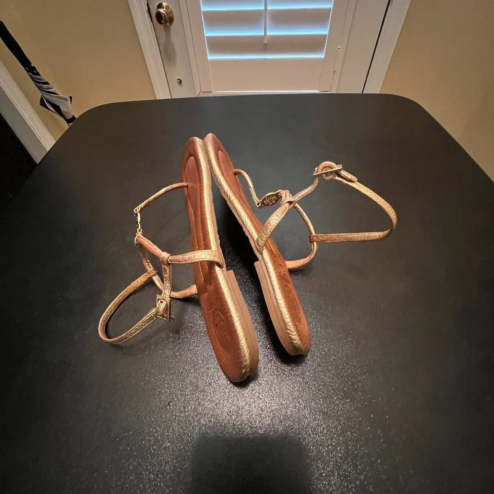 Tory Burch size 7 gold strappy sandals
